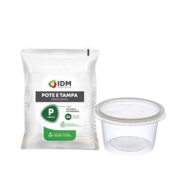 Imagem de Potes Descartáveis Redondo 24un 1l 1000ml  Freezer Microondas Doces Al