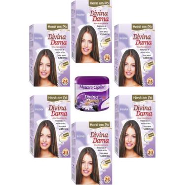 Imagem de Hene em Po Divina Dama 06x50gr (Incolor, Chocolate, Preto, Azulado, Ca