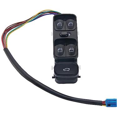 Imagem de ZAPOSTS Interruptor de janela elétrico serve para Mercedes Benz C230 C240 C280 C320 C320 C350 C55, 02-04 C32 AMG, 05-06 C55 AMG. Interruptor mestre vidrios da porta de controle lateral do motorista.