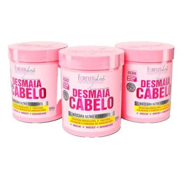 Imagem de Kit 3 Máscaras Hidratante Desmaia Cabelo Forever Liss 950g - Forever L