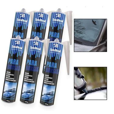 Imagem de Kit 6 Cola Tubo Para Brisa Janela Vidro Adesivo Automotivo