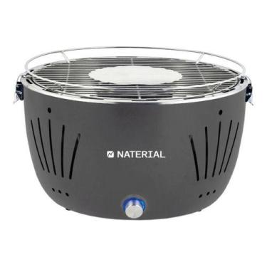 Imagem de Table Grill Churrasqueira De Mesa Carvão Usb Pilha Cinza - Naterial, C