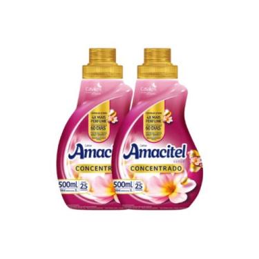 Imagem de Kit 2 Amaciante Roupas Concentrado Amacitel Cheiroso 500ml - CasaKm, E