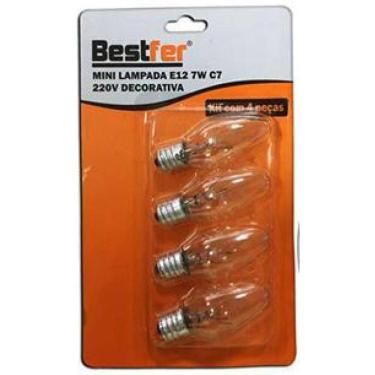 Imagem de Lampada Mini Decorativa E12 7W 220V Com 4 Pecas