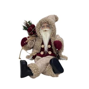 Imagem de Papai Noel Sentado 30cm PN1666 - Tok da Casa