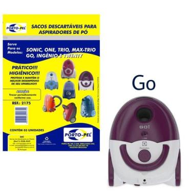Imagem de Kit 3 Sacos Aspirador de Pó Electrolux - Go (2175) - Porto-Pel