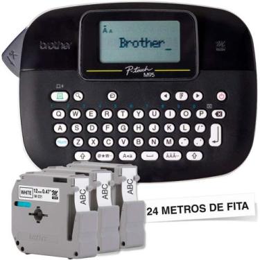 Imagem de Kit Rotulador Brother PT-M95BK + 3 Fitas originais M231
