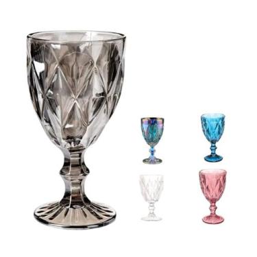 Imagem de Jogo De Taça Diamond Vidro Cinza  340ml 18 Unidade - PRATICASA, CINZA 