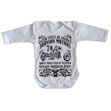 Imagem de body nenê criança roupa bebê manga longa Moto Johnson Motors  - Empóri