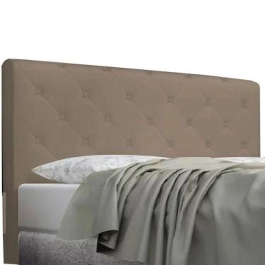 Imagem de Cabeceira Box King Size Dubai 1,95m Suede Bege - MD Poltronas