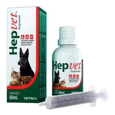 Imagem de Vetnil Suplementação Hepvet Suspensão 60ml Cachorros/gatos