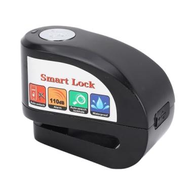 Imagem de Motocicleta Bloqueio do Disco, 115dB Impermeável Alarme Bloqueio do Disco Motocicleta Fechaduras, BT Desbloquear, Posicionamento Automático Motocicleta Freio a Disco Bloqueio Com