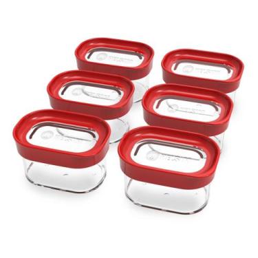 Imagem de Kit Conjunto Cozinha 6 Potes Herméticos de Acrílico para Temperos - Ve