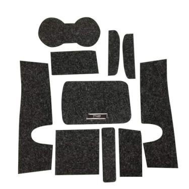 Imagem de Kit de 10 peças, Jogo de Tapetes T40 2018/2019 Porta Objetos Copo Titanium Tapetes Automotivos KF1401 Grafite