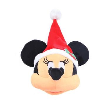 Imagem de Pelúcia Cabeça Minnie c/ Gorro de Natal - 20 cm - Natal Disney - 1 uni