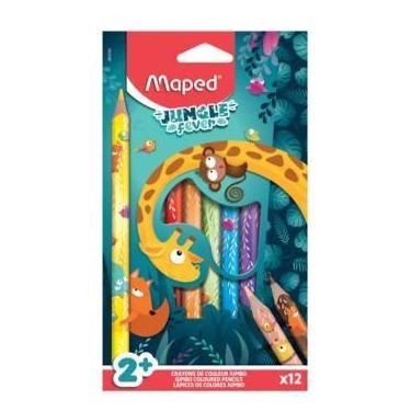 Imagem de Lápis de Cor Jungle Fever 12 Cores DecoradoTriangular - Maped