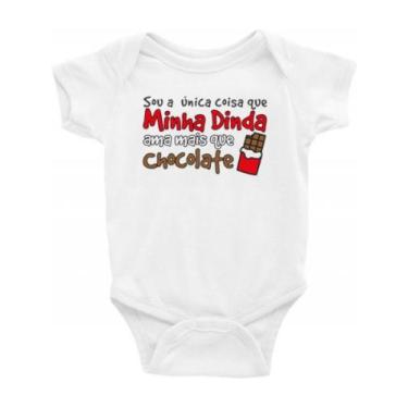 Imagem de Roupa Body Bebê bebe infantil Sou a única coisa que minha dinda ama ma