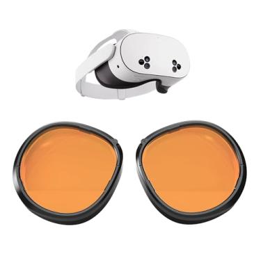 Imagem de PSI Premium 2 Lens Anti Blue Light Lens para Oculus Meta Quest 3/3s, Laranja, Fixo, Foco Fixo, Proteção para Olhos, Instalação Rápida e Fácil