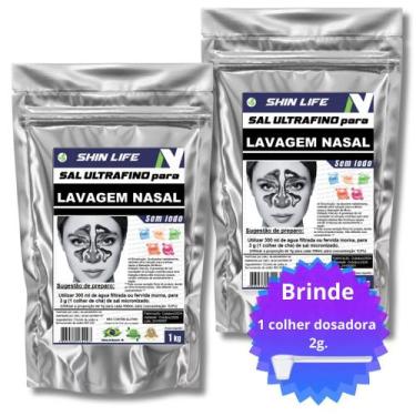 Imagem de Sal Ultrafino Para Lavagem Nasal 2kg Com Colher Dosadora - Shin Life