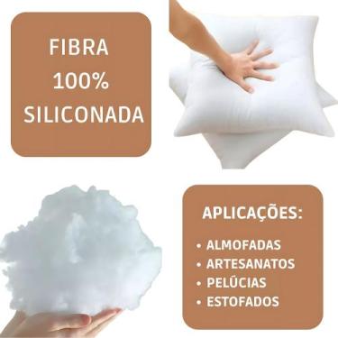 Imagem de Fibra Siliconada Branca Enchimento Almofada Travesseiro 1kg - Alfa