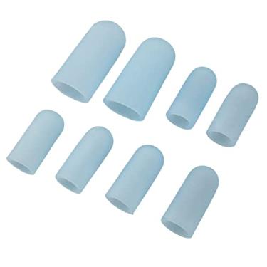 Imagem de Protetores de Dedo do pé Femininos, Protetores de Dedo do pé de Silicone Cobrem 4 Pares Protetores de Dedo do pé Bolhas Capas de Dedo do pé Mangas para Calos Bolhas Alívio Dor