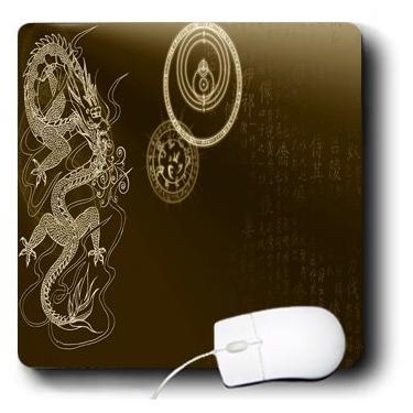 Imagem de 3dRose Mouse pad LLC 20 x 20 x 0,63 cm, dragão chinês místico (mp_101735_1)