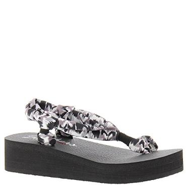 Imagem de Skechers Women's Vinyasa-Lotus Angel Flip Flop,black/grey,6 M US