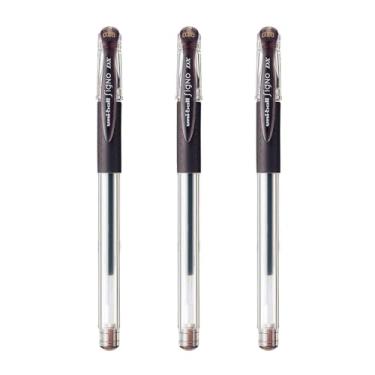 Imagem de 三菱鉛筆 Canetas Mitsubishi Pencil Super Ultra Fina, Marrom Preto 0,28 mm um15128 X 22 [Conjunto de 3]