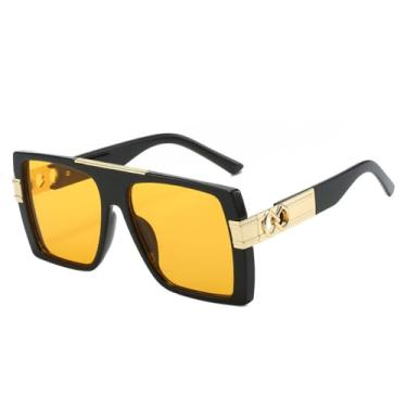 Imagem de Óculos de sol da moda, feminino, masculino, lentes degradê de luxo, armação dourada, proteção solar versátil, óculos UV400, C2, tamanho único