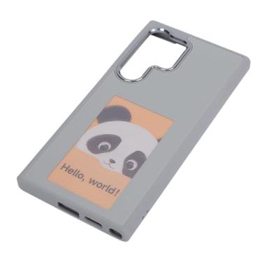 Imagem de Capa de Telefone Com Tela de Tinta, NFC E Ink Screen DIY Photo Display Capa de Telefone Inteligente, Capa Protetora Personalizada à Prova de Queda para S24 Ultra (Cinza)