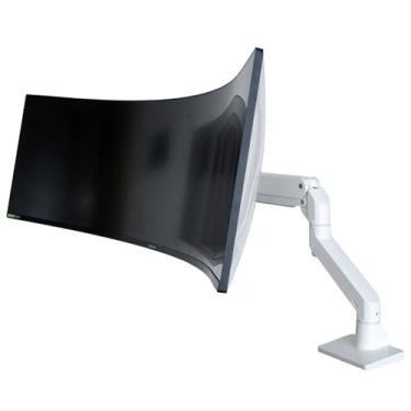 Imagem de BEWISER Suporte de monitor ultrawide para monitor resistente para telas de 86.4-124.5 cm e novas 144.8 cm, capacidade de peso de até 20 kg, braço de monitor ajustável giratório de altura de movimento