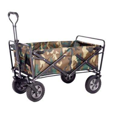 Imagem de carroça Carrinho de acampamento com rodas, vagão utilitário dobrável, portátil, grande capacidade, sem necessidade de montagem dobrável