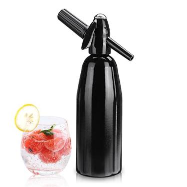 Imagem de ALIMOTA Soda Siphon – Máquina de Refrigerante Portátil Premium, Máquina de Água com Gás Versátil, Máquina de Refrigerante Sem Esforço, Compatível com Tanques de Co2 para Máquina de (3,74 X 3,74 X 1,3
