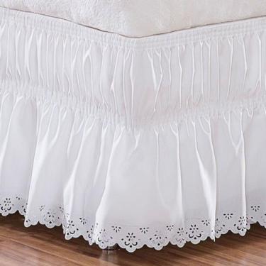 Imagem de Saia Box Para Colchão Perolla Ultrassônica Casal Queen Branco - everho