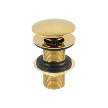 Imagem de Valvula Ralo Click Dourado Gold Pia Lavatório Cuba Inox 7/8 - Cia do B