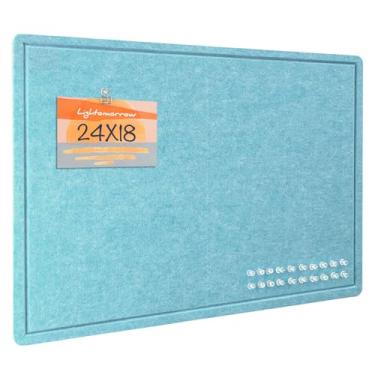 Imagem de Quadro de avisos, placa de feltro de 61 x 45 cm, quadro de pinos decorativos, quadro de cortiça alternativo para parede, quadro fotográfico dobrável, quadro de visão autoadesivo, quadro de humor com