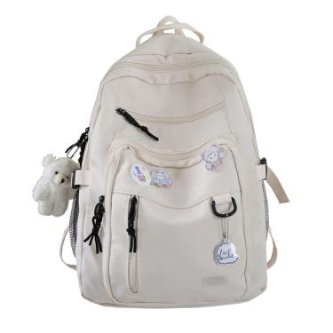 Imagem de Mochila GAXOS Cute Aesthetic para meninas em viagens escolares, branca