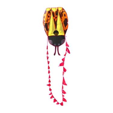 Imagem de Vaveren Crianças infláveis ​​Kite Animal em forma de pipa de pipa resistente a pipa ao ar livre brinquedos para o pátio de viagens de playground Iniciante, Laranja