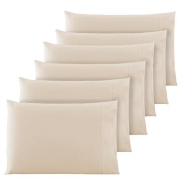 Imagem de 6 Fronha Avulsa Percal 200 Fios Algodão Ponto Palito Palha