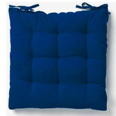 Imagem de Almofada Assento Cadeira Futton Futon 40x40cm Cores Diversas 100% Poliéster (Azul Royal)