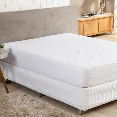Imagem de Capa de ColchãoImpermeável Solteiro Protetor Matelado 1 Peça (BRANCO)