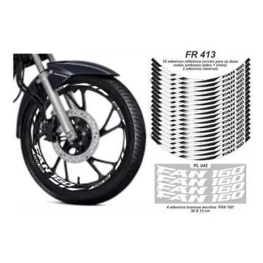 Imagem de Adesivo Cg160 Fan 2016 Kit Carenagem  Friso Roda C/ Ploter - Resitank