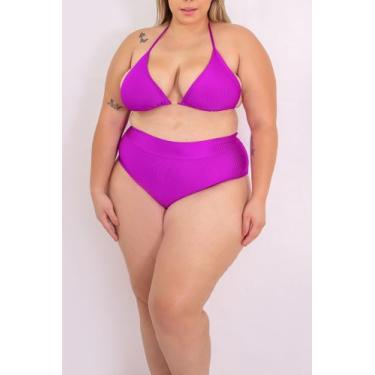 Imagem de Biquini Feminino Plus Size Top Cortininha Calcinha Hot Paint Cos ALto 