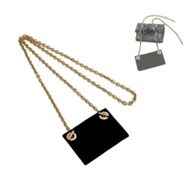 Imagem de Kit de conversão (inserção + corrente) para carteira Dior com porta-cartões com aba de sela, kit de conversão feito à mão para carteira clássica de CD, kit de conversão DIY para carteira de CD