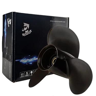 Imagem de Boatman Hélice de alumínio para barco 11 1/4 x 15 ajuste motor de popa Suzuki 35-65 HP, 13 dentes estriados