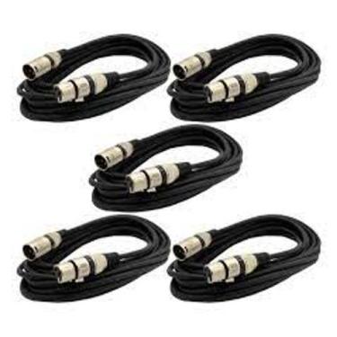 Imagem de Cabo Microfone/dmx - Xlr/canon Balanceado 10 Mts 5 Unidades - Vilacab