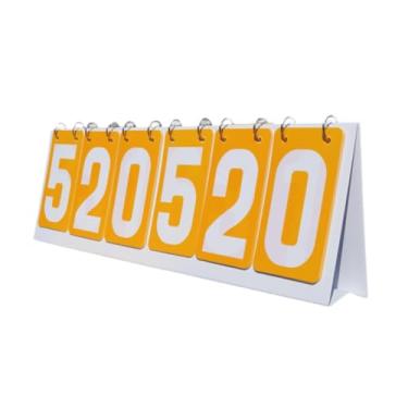 Imagem de Vaveren SPORT SCOREBOARD SCORE CURPO MULTIFUNCIONAR PARAGEM de NUMBLIP SCORE para TENNIS de BASQUETO de BASCASTO de FUTEBOL, Amarelo