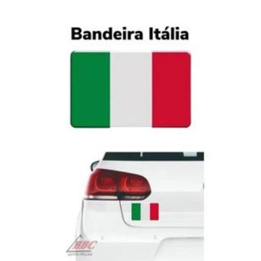 Imagem de Adesivo Resinado de Bandeira para Carro Moto  - 8x5 cm - Brasil - Alem
