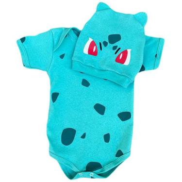 Imagem de Body Bebê Pokemon Bulbasaur com Touquinha - Baby Dress, M