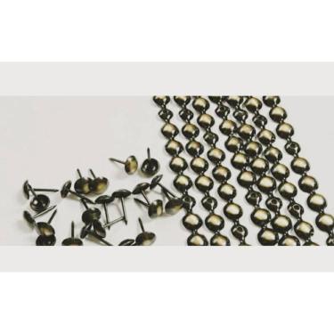 Imagem de Cabeceira Painel Glamour Tachas Branca Reta Courino Branca